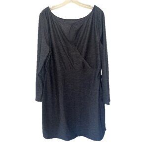 Toad & Co Womens Intermoso Dress 3/4 Sleeve  overlayed Back I Pocket XL golf